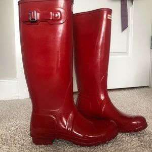 Red HUNTER BOOTS